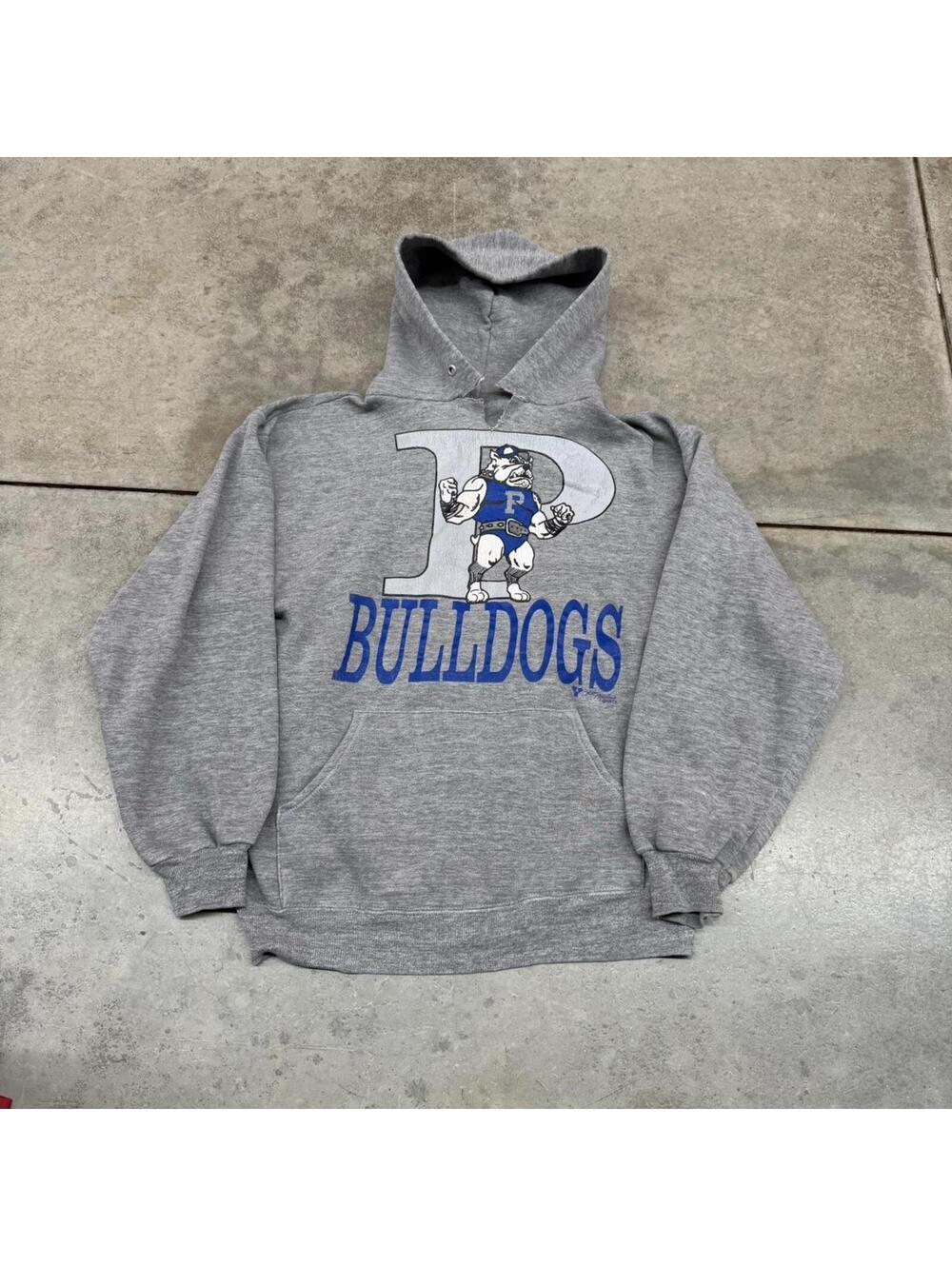 vintage p bulldogs collegiate made in usa hoodie size large